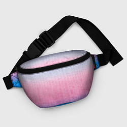 Поясная сумка Tie-dye color gradient: pink-blue, цвет: 3D-принт — фото 2