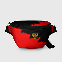 Поясная сумка Россия красные краски, цвет: 3D-принт