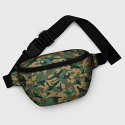 Поясная сумка Армейский камуфляж текстура, цвет: 3D-принт — фото 2