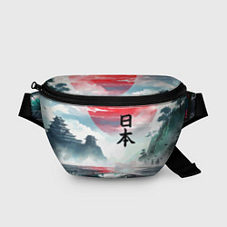 Поясная сумка Япония - страна восходящего солнца - акварель, цвет: 3D-принт
