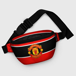 Поясная сумка Манчестер Юнайтед полосы, цвет: 3D-принт — фото 2