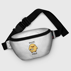 Поясная сумка Уточка с ножом duck you meme, цвет: 3D-принт — фото 2