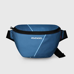 Поясная сумка Haval сине-голубой с полосой, цвет: 3D-принт