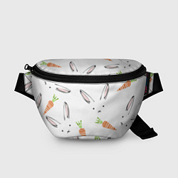 Поясная сумка Морковный зая, цвет: 3D-принт