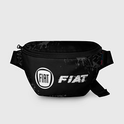 Поясная сумка Fiat speed на темном фоне со следами шин по-горизо, цвет: 3D-принт