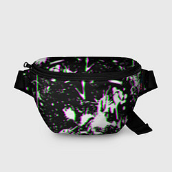 Поясная сумка Краски глитч неон, цвет: 3D-принт