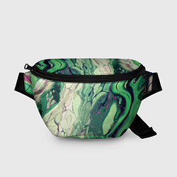 Поясная сумка Зелёный стилизованный абстракция