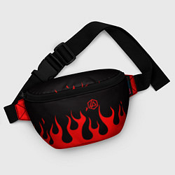 Поясная сумка Linkin park logo fire, цвет: 3D-принт — фото 2