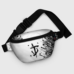 Поясная сумка Doom logo краски чёрные, цвет: 3D-принт — фото 2