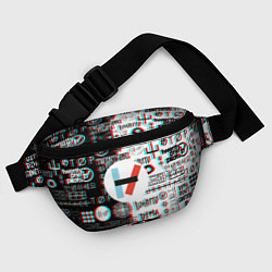 Поясная сумка Twenty one pilots glitch pattern, цвет: 3D-принт — фото 2