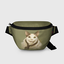 Поясная сумка Бу испугался мем-кот, цвет: 3D-принт