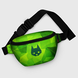 Поясная сумка Stray green poly, цвет: 3D-принт — фото 2
