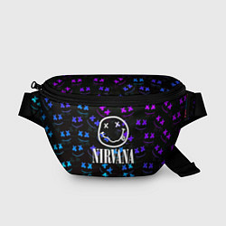 Поясная сумка Nirvana x marshmello neon, цвет: 3D-принт