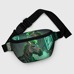 Поясная сумка Cyperpunk zebra, цвет: 3D-принт — фото 2