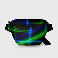 Поясная сумка Color blue black green, цвет: 3D-принт