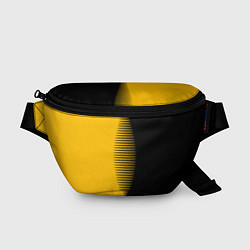 Поясная сумка Чёрно-жёлтый пополам с переходом