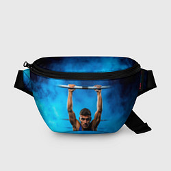 Поясная сумка Турникмен синий дым, цвет: 3D-принт