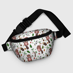 Поясная сумка Бобер и полено, цвет: 3D-принт — фото 2