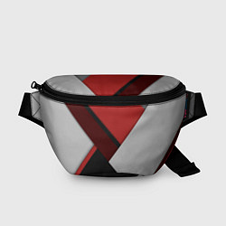 Поясная сумка Color black red grey