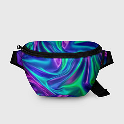 Поясная сумка Neon waves, цвет: 3D-принт
