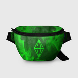 Поясная сумка The Sims - green gradient, цвет: 3D-принт