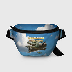 Поясная сумка Bombardino Crocodillo мем, цвет: 3D-принт