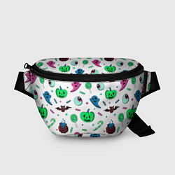 Поясная сумка Halloween light green pumpkin - паттерн, цвет: 3D-принт