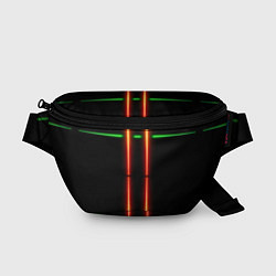 Поясная сумка Neon green black red line, цвет: 3D-принт