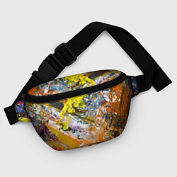 Поясная сумка Живая Абстракция: Поток Цветов и Форм в Постоянном, цвет: 3D-принт — фото 2