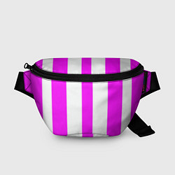 Поясная сумка Color white pink lines, цвет: 3D-принт