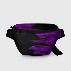 Поясная сумка Color purple black stripes