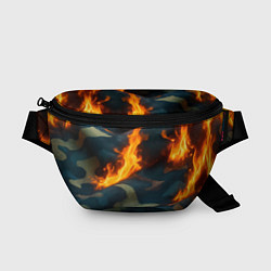 Поясная сумка Огонь на камуфляжной ткани