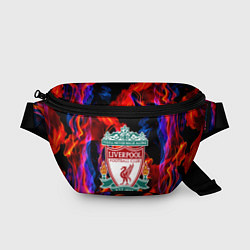 Поясная сумка Liverpool огненный стиль текстура, цвет: 3D-принт