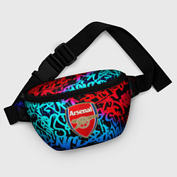 Поясная сумка Arsenal граффити неон, цвет: 3D-принт — фото 2