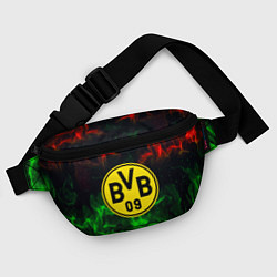 Поясная сумка Borussia красно зеленый огонь, цвет: 3D-принт — фото 2