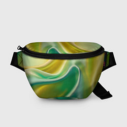Поясная сумка Шелк зеленый с желтым, цвет: 3D-принт