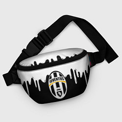 Поясная сумка Juventus капли красок, цвет: 3D-принт — фото 2