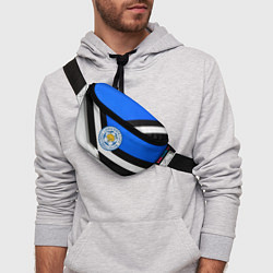 Поясная сумка Лестер сити геометрия полосы, цвет: 3D-принт — фото 2