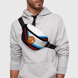 Поясная сумка Манчестер Юнайтед геометрия спорт, цвет: 3D-принт — фото 2