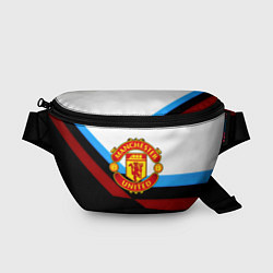 Поясная сумка Манчестер Юнайтед геометрия спорт, цвет: 3D-принт