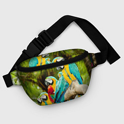 Поясная сумка Попугаи на ветке, цвет: 3D-принт — фото 2