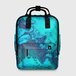 Рюкзак женский Лазурные текстуры, цвет: 3D-принт