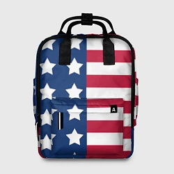 Рюкзак женский USA Flag, цвет: 3D-принт