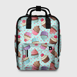 Рюкзак женский Милые кексики, цвет: 3D-принт
