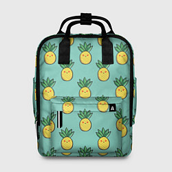 Рюкзак женский Веселые ананасы, цвет: 3D-принт