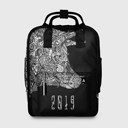 Рюкзак женский Черная свинья 2019, цвет: 3D-принт