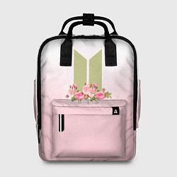 Рюкзак женский BTS: Pink Flowers, цвет: 3D-принт