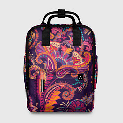 Женский рюкзак Орнамент пейсли - розовый
