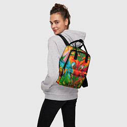 Рюкзак женский Яркие тропики, цвет: 3D-принт — фото 2