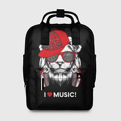 Рюкзак женский I love music!, цвет: 3D-принт